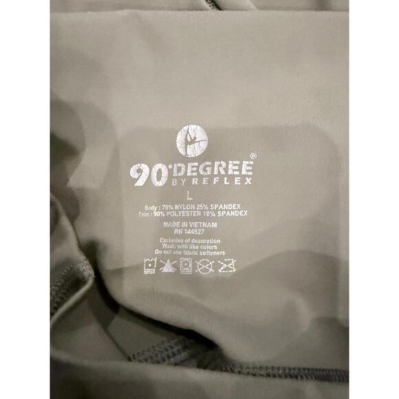 90 Degree by Reflex High-Waisted Leggings Gray Athleisure - Picture 8 of 8